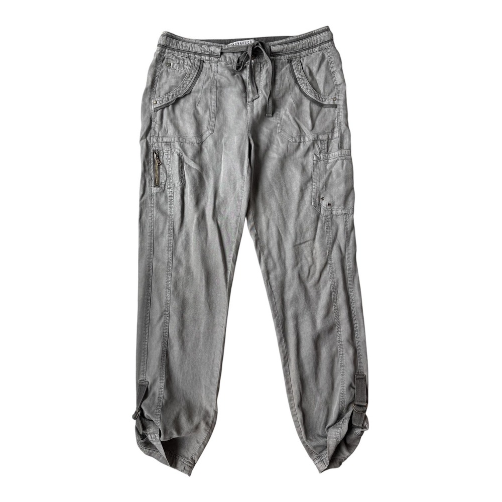 Anthropologie Marrakech Gray Utility Cargo Pants 26 Brooklyn Lyocell Grunge Chic - Picture 2 of 7